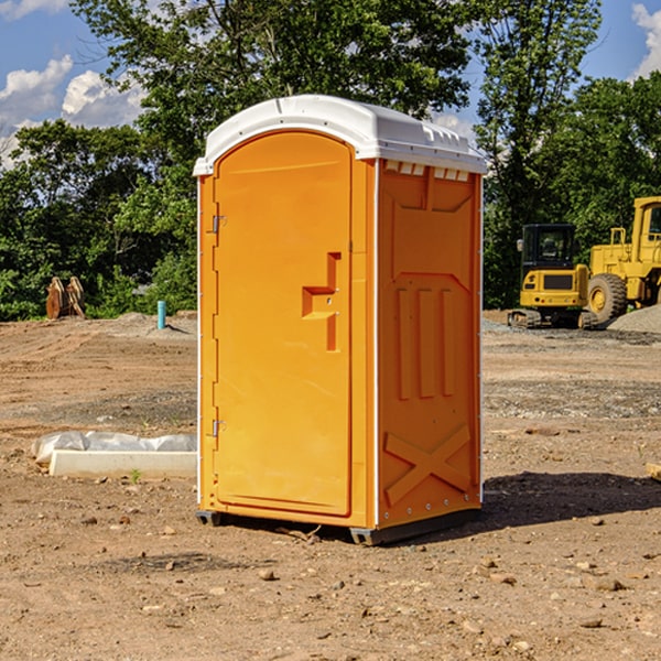 can i customize the exterior of the portable toilets with my event logo or branding in Baldwin